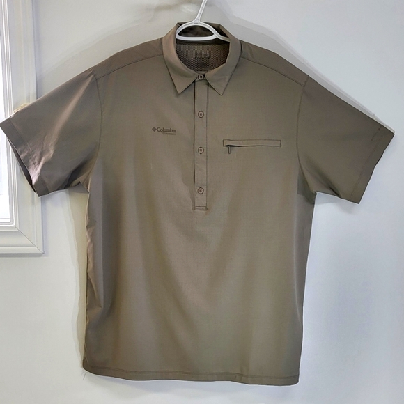 COLUMBIA TITANIUM OMNI-SHADE SHORT SLEEVES CASUAL SHIRT LARGE FOR MEN - Picture 1 of 15